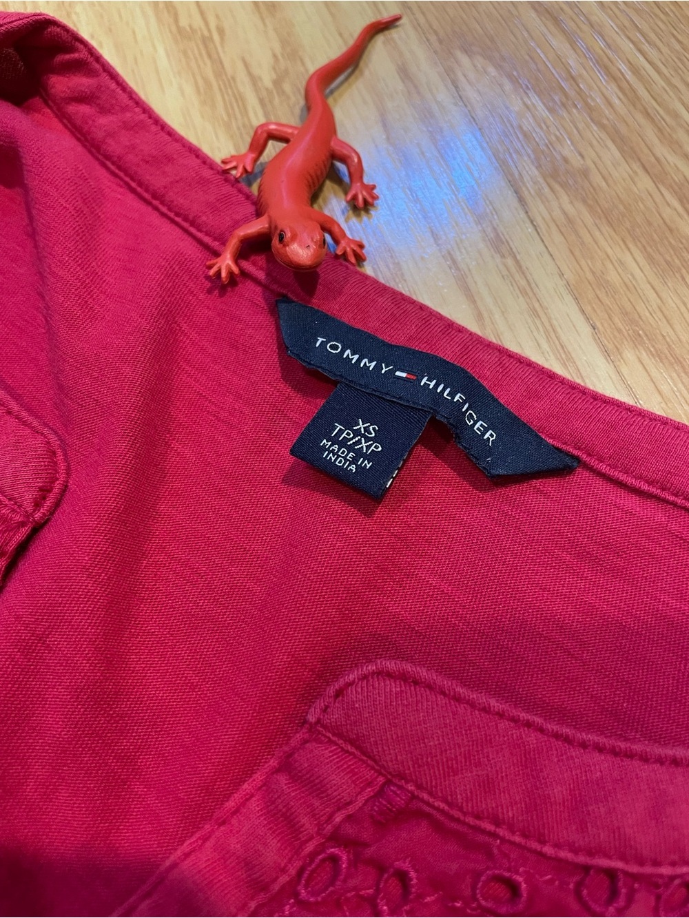 Tommy Hilfiger Embroidery Tank- Red - Picture 3 of 4